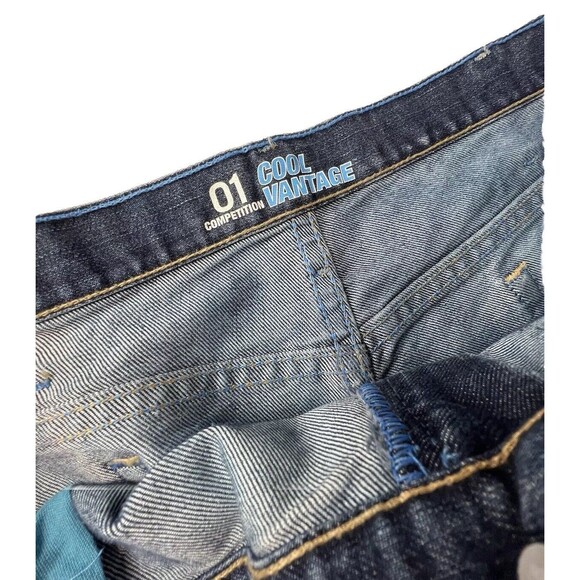 Wrangler Jeans Mens 40X32 Blue Denim Cool Vantage 01 Competition Relaxed Boot - Picture 4 of 7